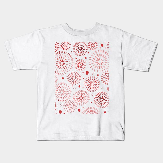 Abstract watercolor sparkles – red Kids T-Shirt by wackapacka